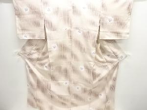 未使用品　縞に源氏香模様小紋着物